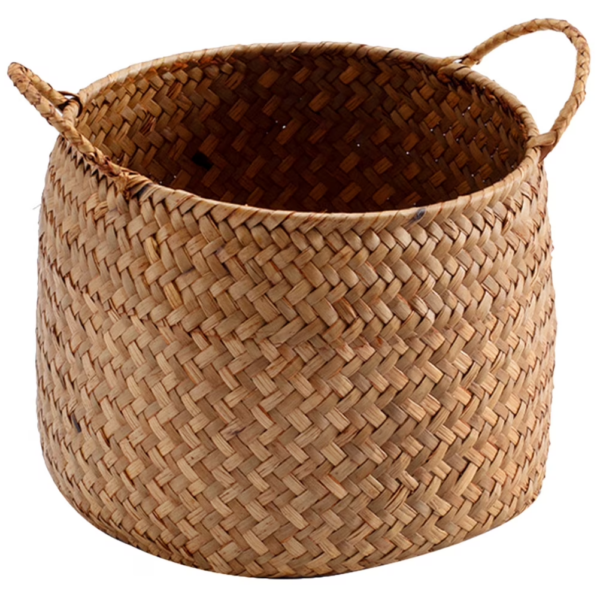 Natural Seagrass Material: Crafted from eco-friendly seagrass for a warm, earthy aesthetic that complements any room.